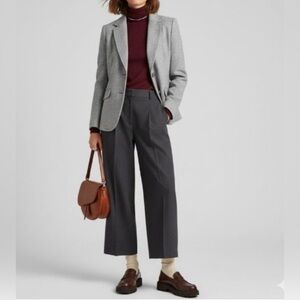 Talbots Gray Wool Blend Blazer Jacket Size 6